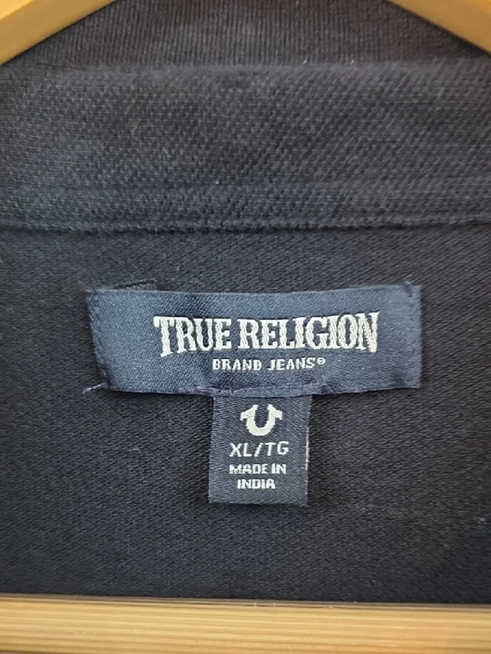 True Religion Buddha Guitar Graphic Polo Shirt XL Black World Tour Since 2002